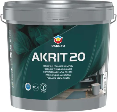 SEINAVÄRV ESKARO AKRIT 20 4,75L VALGE POOLMATT