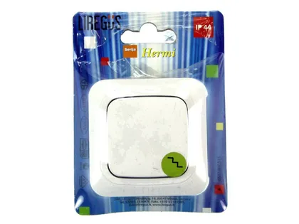 LÜLITI VEKSEL 1-NE PP VALGE IP44 HERMI