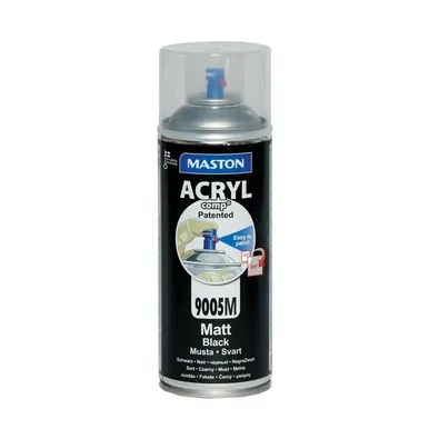 AEROSOOLVÄRV ACRYL JET BLACK MATT 400ML