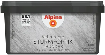 DEKORATIIVVÄRV ALPINA STURM-OPTIK 1L HÕBEDANE