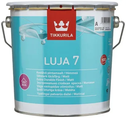 SEINAVÄRV TIKKURILA LUJA 7 2,7L VALGE (A) MATT