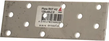 NAELUTUSPLAAT 40X120X2,0 ROOSTEVABA A2