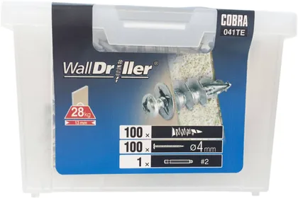 KIPSPLAADI TÜÜBEL COBRA W.D,4 METALL 30KG 100TK