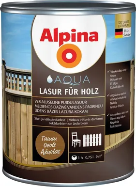 PUIDUKAITSEVAHEND ALPINA AQUA LASUR FÜR HOLZ 0,75L TAMM