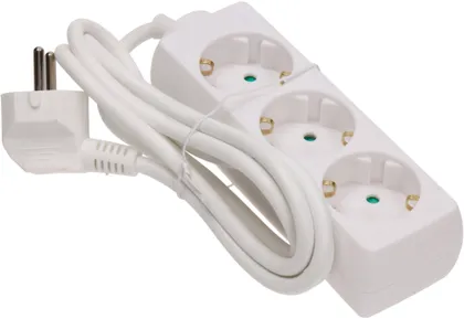 PIKENDUSJUHE 1,4M 3 PESA 3G1,0MM² LK VALGE CLINT