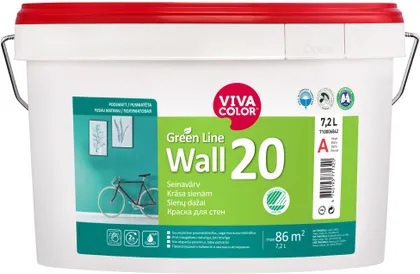 SEINAVÄRV VIVACOLOR GREEN LINE WALL 20 7,2L VALGE POOLMATT