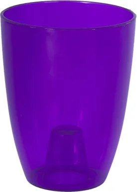 ORHIDEEPOTT ÜMAR D. 13CM H. 16,5CM, LÄBIPAISTEV TUMELILLA