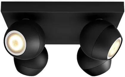 KOHTVALGUSTI BUCKRAM 4X5,5W 1000LM PULT HUE MUST