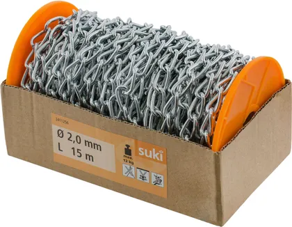 KEERUTATUD KETT SUKI FIGARO 2,0MM TSINKKATTEGA