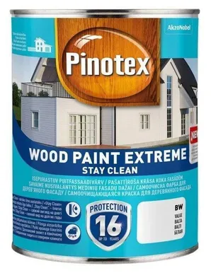 PUITFASSAADIVÄRV PINOTEX WOOD PAINT EXTREME 2,35L VÄRVITU (BC) POOLMATT