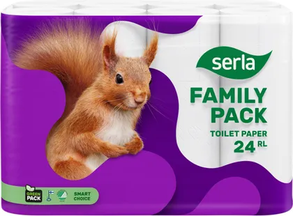 TUALETTPABER SERLA 3-KIHILINE VALGE 24 RULLI