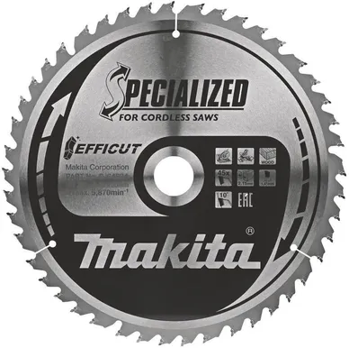 SAEKETAS MAKITA 260X30X2,15MM, T45 EFFICUT