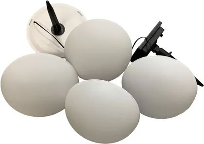 VALGUSTI PÄIKESEPATAREIGA POOLKERA ECO BRIGHT VALGE 15CM