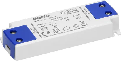 TRAFO ORNO LED AC/DC 12V/15W IP20 ÕHUKE