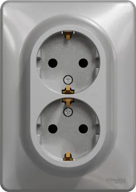 PISTIKUPESA 2-NE M-GA SCHNEIDER-ELECTRIC SEDNA DESIGN ALU