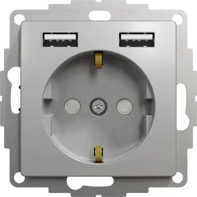 PISTIKUPESA M-GA 2XUSB SCHNEIDER-ELECTRIC SEDNA DESIGN ALU