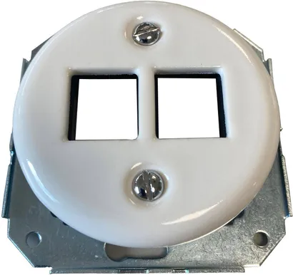 PISTIKUPESA DATA 2-NE FENDE SÜV KERAAMILINE VALGE