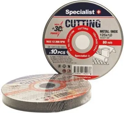 LÕIKEKETAS SPECIALIST+ 125X1,0X22 METAL/INOX 10TK