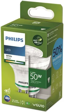 LED LAMP PHILIPS ULTRA 2,4W GU10 3000K 380LM