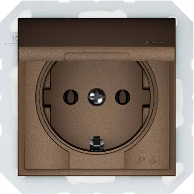 PISTIKUPESA 1-NE VILMA MAANDUSEGA IP44 QR MOCCA RAAMITA