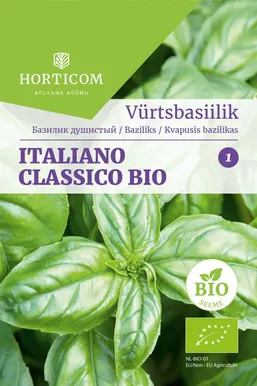SEEMNED HORTICOM VÜRTSBASIILIK ITALIANO CLASSICO BIO 1G