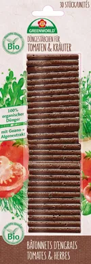 VÄETISEPULGAD GREENWORLD BIO TOMATITELE JA ÜRTIDELE 30TK