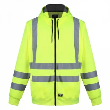 DRESSIPLUUS KAPUUTSIGA PESSO FL03 KÕRGNÄHTAV CL2, KOLLANE 2XL