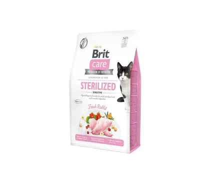 KUIVTOIT BRIT CARE SENSITIVE STERILISEERITUD KASSIDELE 0,4KG