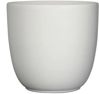 ÜMBRISPOTT MICA TUSCA MATT VALGE 14X14,5CM