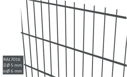 AIA KEEVISPANEEL 2D 50X200/6/5/6MM 1,43X2,5M RAL7016