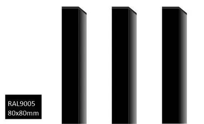 AIAPOST VARBAIALE ZN 80X80X2M RAL9005