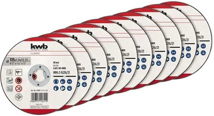 LÕIKEKETAS KWB, ÕHUKESED 115×1,0 10TK