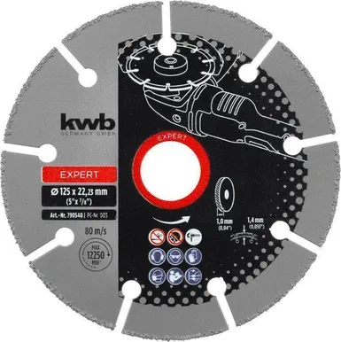 UNIVERSAALLÕIKEKETAS KWB TCG 125MM