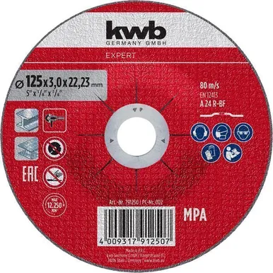 LÕIKEKETAS KWB, METALL 125X3X22MM