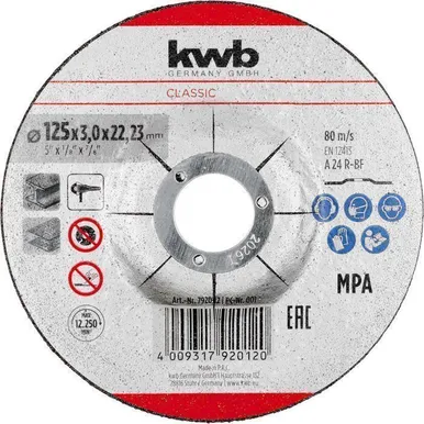 LÕIKEKETAS KWB, METALL 125X3MM, ASTMEGA