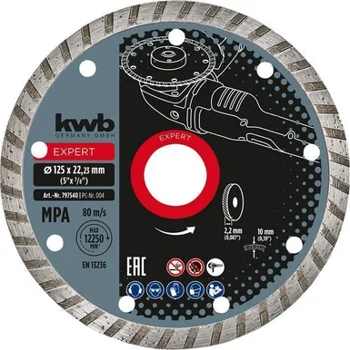 TEEMANTLÕIKEKETAS KWB, TURBO 125MM