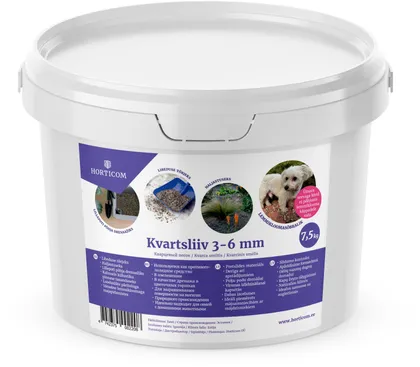 KVARTSLIIV 3-6MM HORTICOM 7,5KG ÄMBRIS