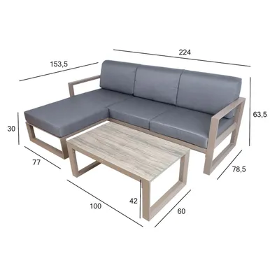 AIAMÖÖBLIKOMPLEKT POSTA NURGADIIVAN JA LAUD BEEŽ