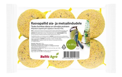 RASVAPALLID BALTIC AGRO AIA- JA METSALINDUDELE 6X90G