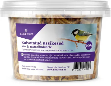KUIVATATUD USSIKESED HORTICOM AIA- JA METSALINDUDELE 100G