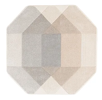 VAIP DIXIE CARVED-3, 120X120CM, HALL/BEEŽ