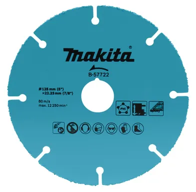 LÕIKEKETAS MAKITA 125MM B-57722 VOLFRAMKARBIID KATTEGA