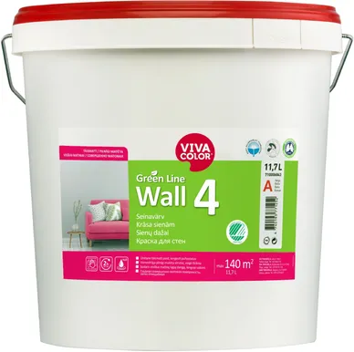 SEINAVÄRV VIVACOLOR WALL 4 A 11,7L TÄISMATT