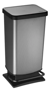 PRÜGIKAST ROTHO PASO PEDAALIGA MUST/METALL 40L