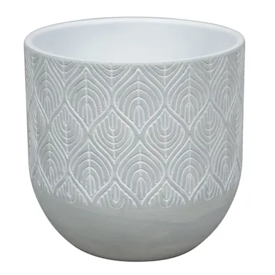 ÜMBRISPOTT NDT OLIVA D 14X13,5CM VALGE