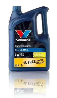 MOOTORIÕLI VALVOLINE ALL CLIMATE 5W40 4+1L