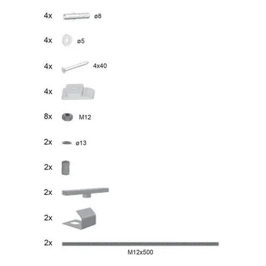 PAIGALDAMISE KOMPLEKT ESIPANEELILE RAVAK CLASSIC U