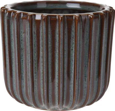 KERAAMILINE ÜMBRISPOTT 13CM TUMEROHELINE