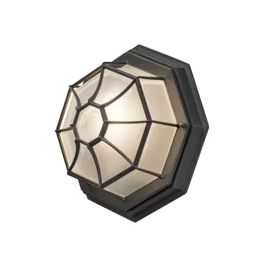 VÄLISVALGUSTI KONSTSMIDE BUDGET FLUSH SEINALE 60W IP23 E27 MUST