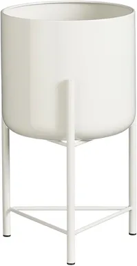 ÜMBRISPOTT JALGADEGA MICA DECORATIONS COLYN 30X17CM METALL VALGE